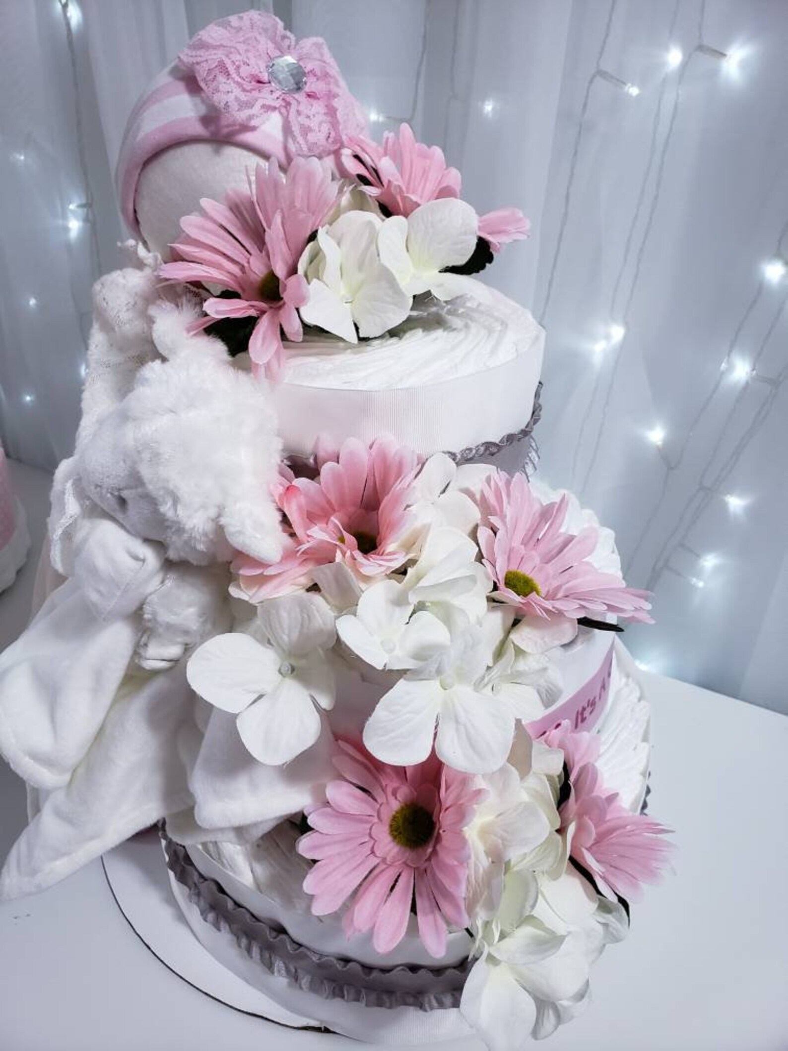 3 Tier Standing Baby Diaper Cake Baby Shower Centerpiece - Etsy