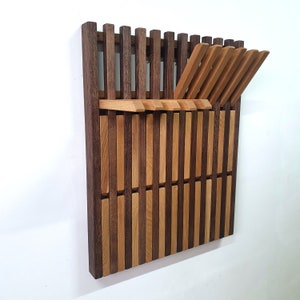Wall-Mounted Organizer - for shoes and clothes. Dark and natural. natural OAK