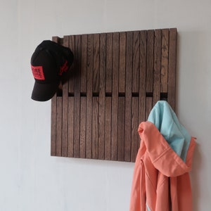 Wall Mounted Organizer. Dark color Oak!!