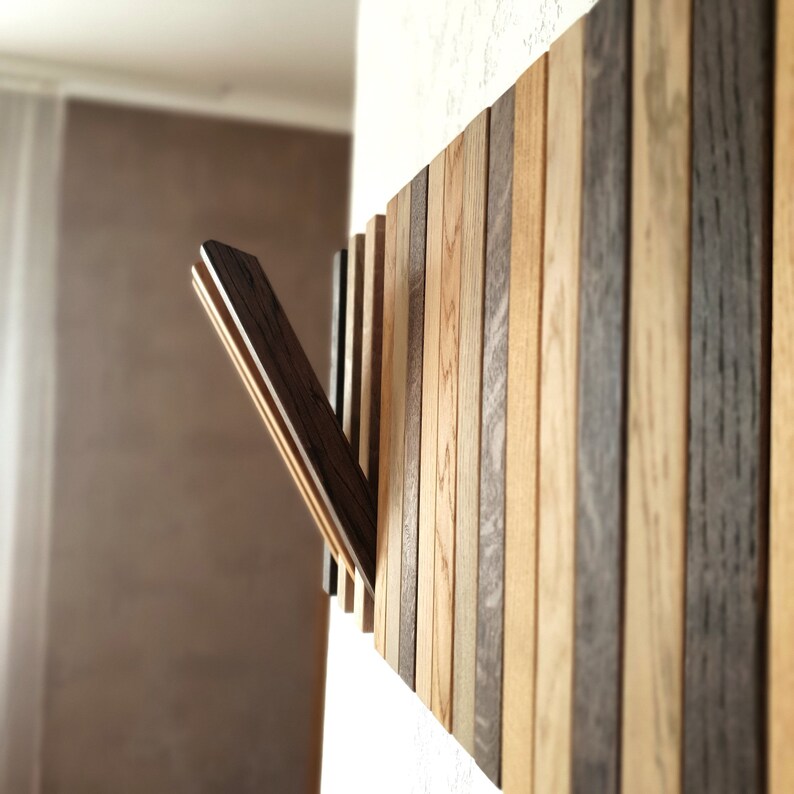 Wallmounted Organizer. Coat Rack. Colored. Solid Oak Etsy