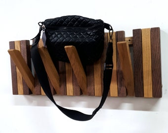 Wall Mounted Organizer. Coat rack. Colored. Solid natural and dark oak!