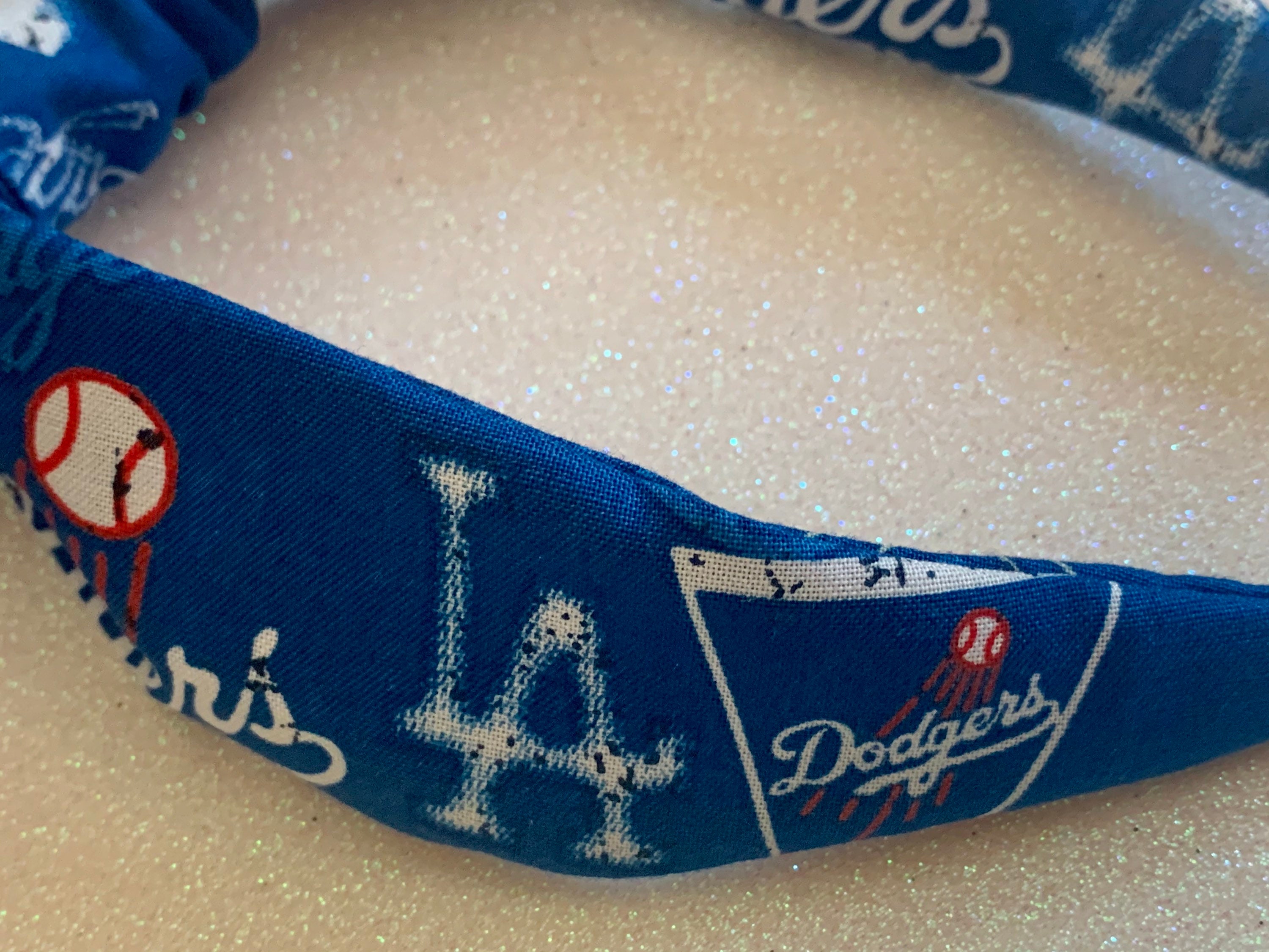 LA Dodgers Top Knot Headband Dodgers Top Knot Bowband Etsy