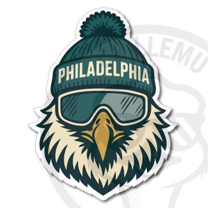 Philly Football Eagle Vinyl Sticker: Weatherproof Philadelphia Fan Decal