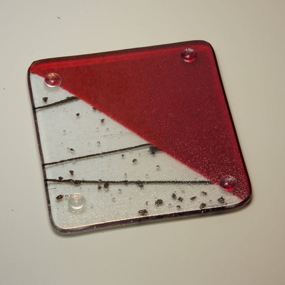Red 2024 glass coasters