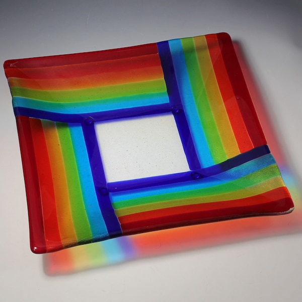 Rainbow Fused Glass Etsy