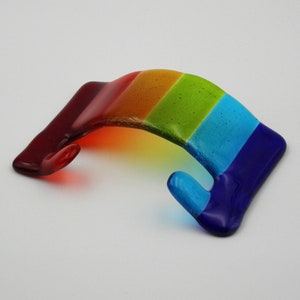 Phone - Holder - Stand - Fused Glass  - Rainbow - Valentines - Pride - Glass Art  - Corporate - FaceTime and Movies - Pride -  Tablet