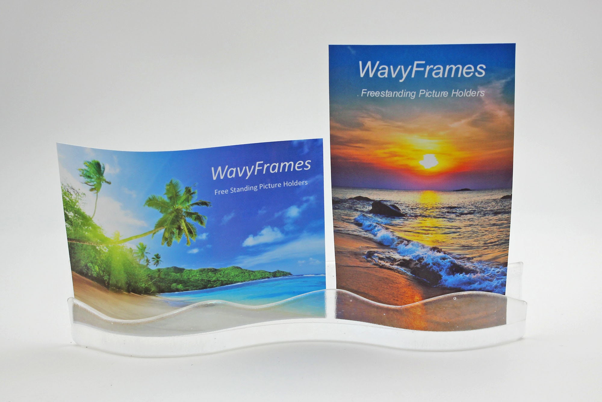 Ruby Wavyframe Two Photo Freestanding Picture Holder Art | Etsy