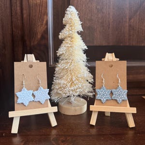 Big Snowflake Clay Earrings