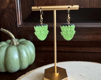 Frankenstein’s Monster Halloween Clay Earrings