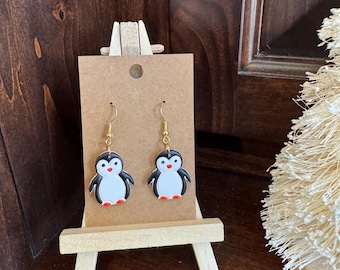 Pinguin Ohrringe aus Ton