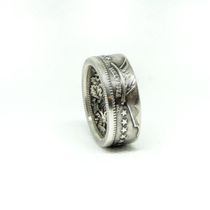 Silver ring with Swiss 2.- coin (Helvetia) / CoIn rIng 2 Swiss Francs