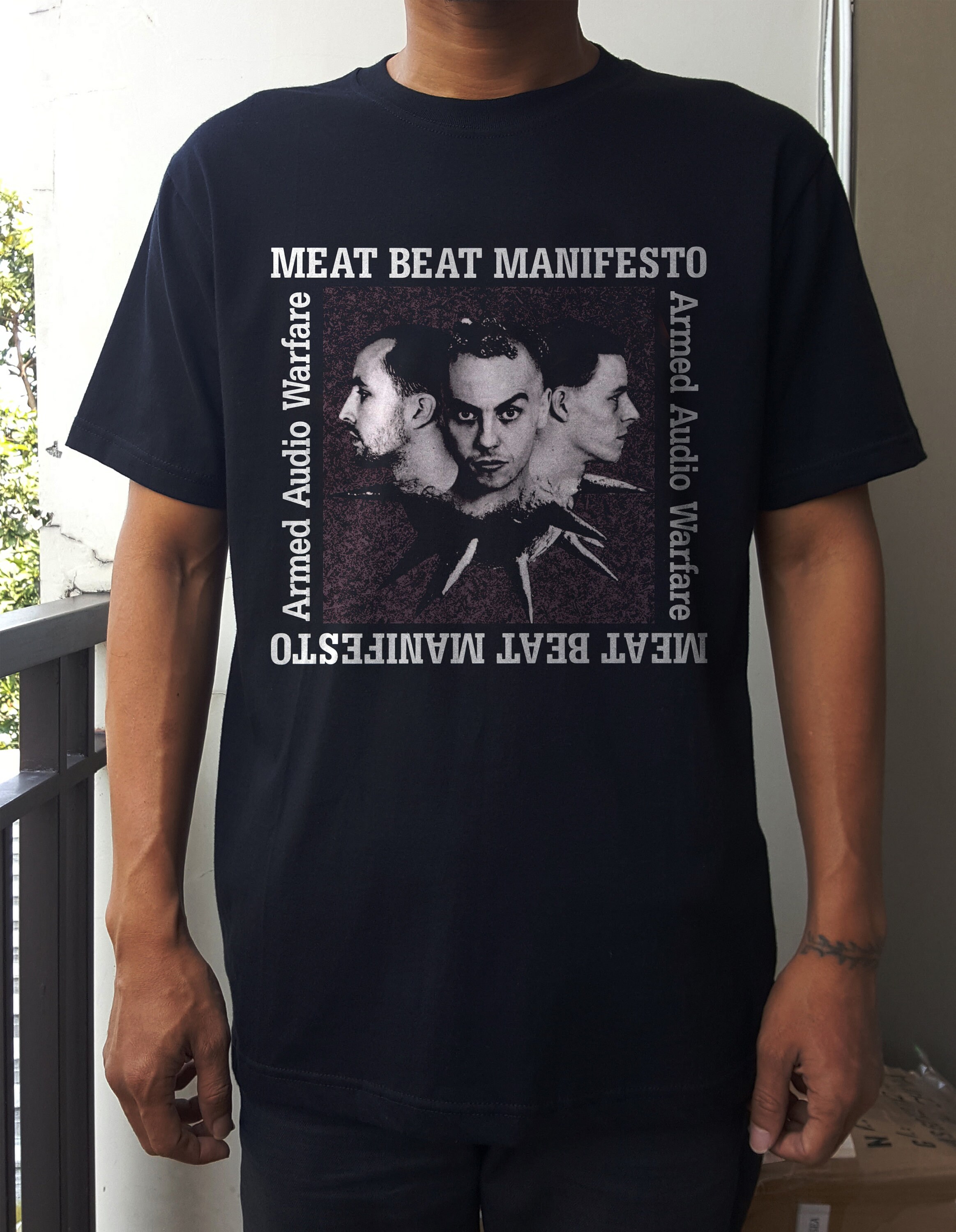 Meat beat manifesto tshirt armed audio warfare tehirt skinny Etsy