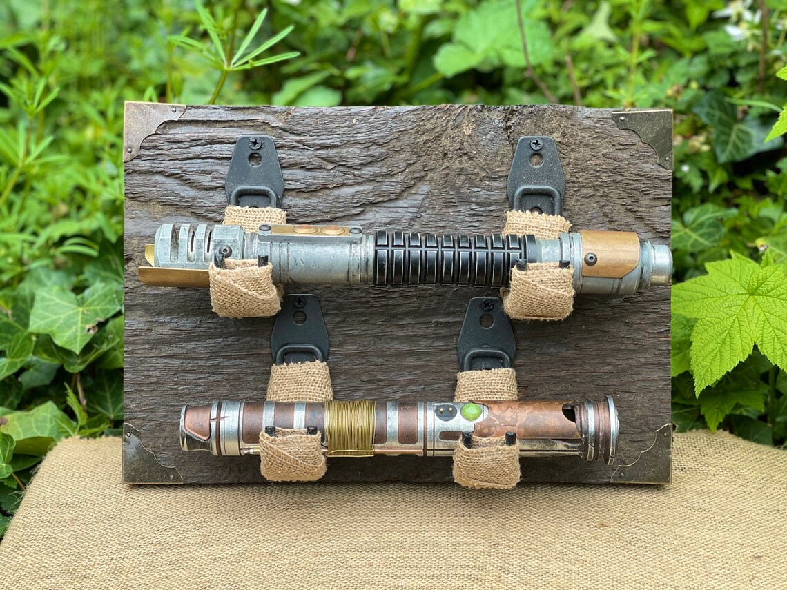Star Wars Dual Ancient lightsaber display wall mount 2x Etsy