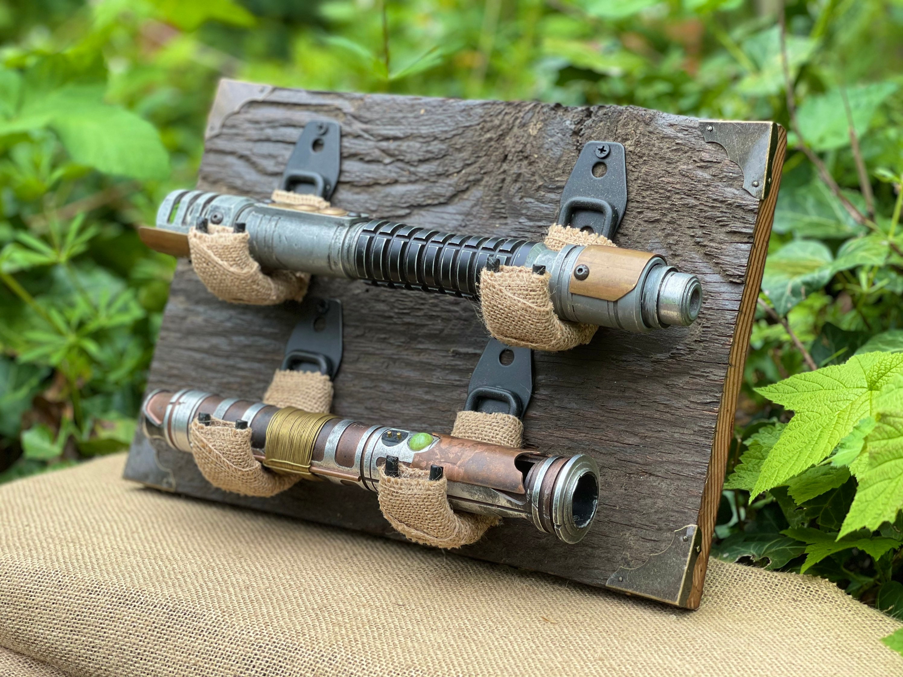 Star Wars Dual Ancient lightsaber display wall mount 2x Etsy