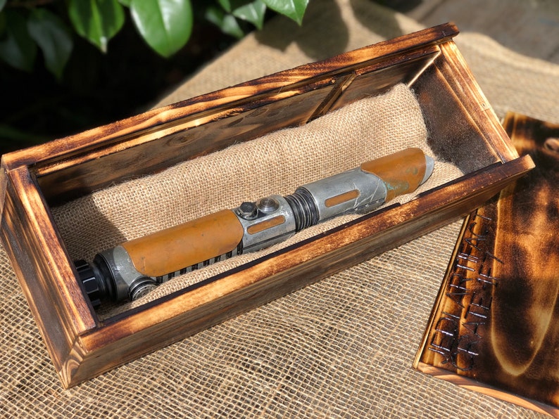 Star Wars Jedi Artifact Hand Engraved Lightsaber Display Etsy