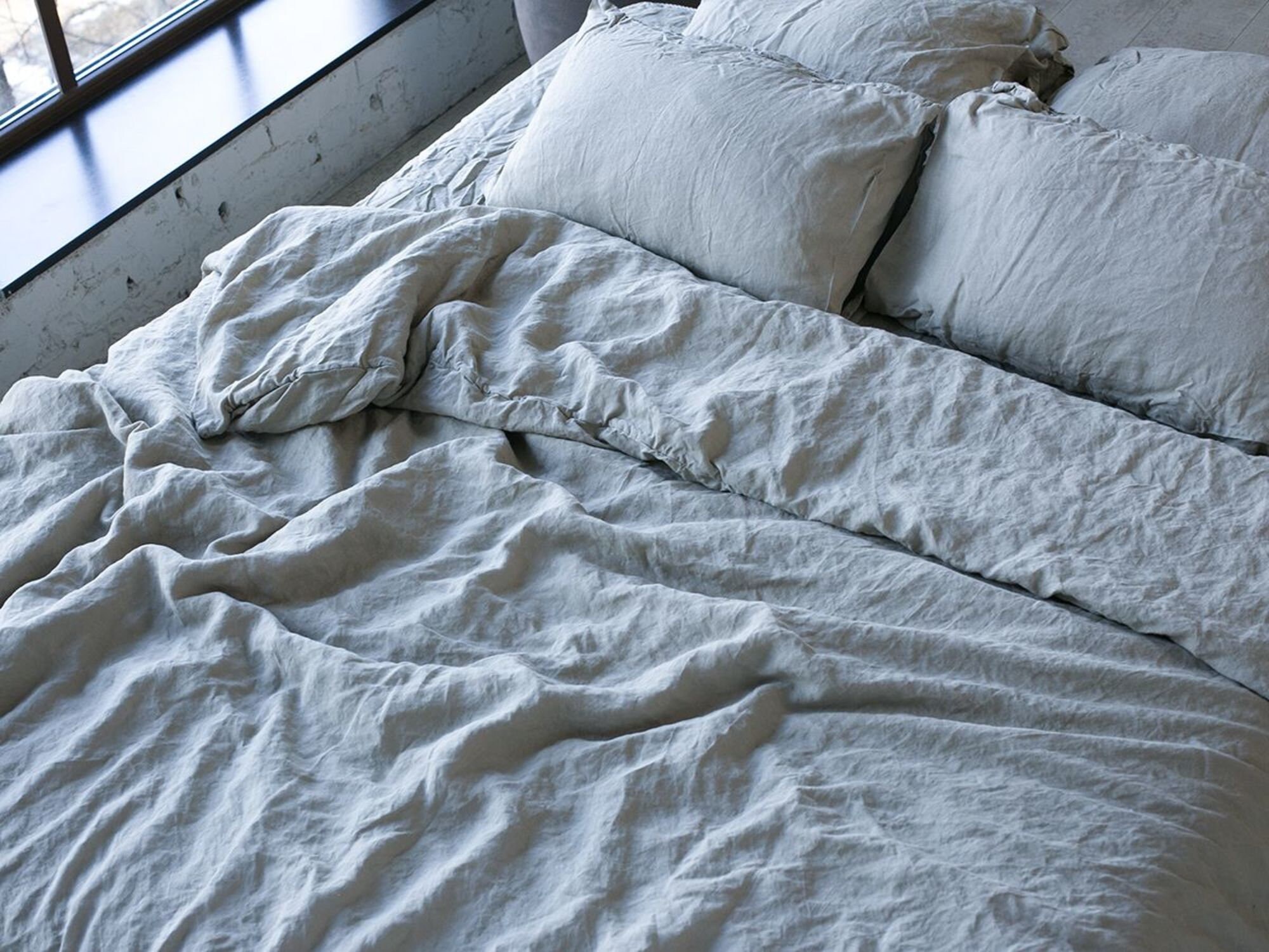 Linen Flat Sheet Set / queen linen sheet set / linen bedding Etsy