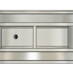 May include: A silver metal ring with two compartments, each with a small hole in the center. The ring is designed to hold small items, such as keys or jewelry.