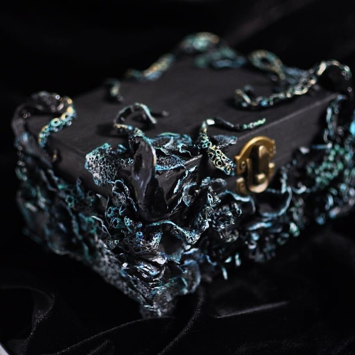 Music box Davy's Jones music clay box Etsy