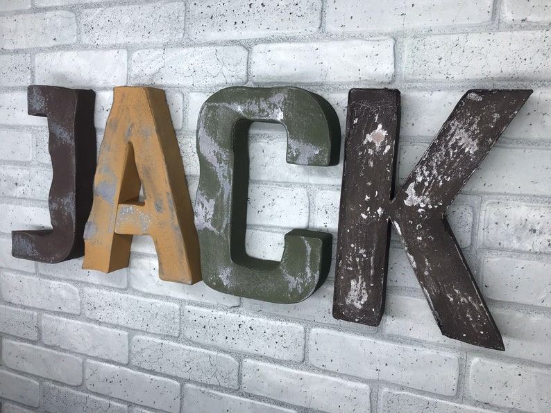 Custom Metal sign Rustic Letters Silver Letters Large Metal Decor Metal Letters Wall Letters Metal logo sign