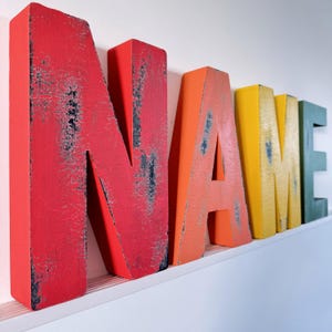 Wall Letters, Playroom Decor, Nursery Wall Letters, Custom Signs, Rustic Letters