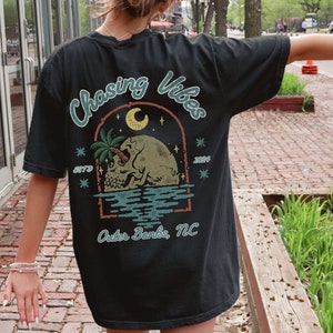 Oversized Beach T-Shirt: Preppy Coastal Carolina Graphic Tee