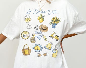 La Dolce Vita T-Shirt: Italian Summer Amalfi Coast Lemons Tee