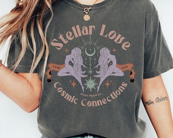 Moon Phase Comfort Colors T-Shirt: Boho Indie Mystical Tee