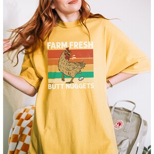 Funny Chicken Shirt, Gift For Chicken Lover, Farmer Gift Shirt, Cute Chicken Gift Shirt, Chicken Mom Shirt, Chicken Farm, Butt Nuggets Tee