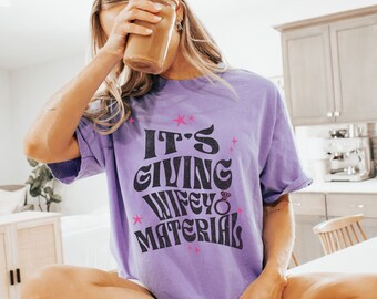 It's Giving Wifey Shirt: Comfort Colors Bride-to-Be Tee