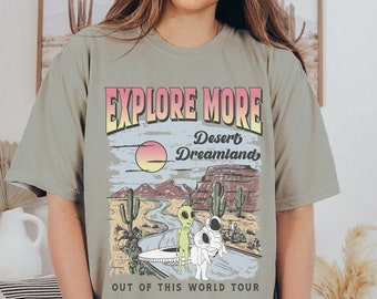 Desert Dreamland Graphic Tee: Comfort Colors Alien Tshirt