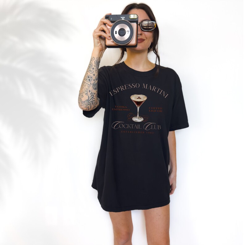 Tini Time Espresso Martini Shirt Signature Cocktail Top Girls Night Out