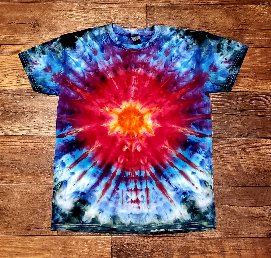 Hand Dyed Tie Dye Unisex Medium Adult Medium Starburst Etsy