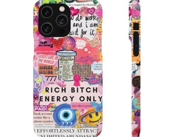 Y2K Phone Case Trendy Collage Iphone Case Affirmation Phone Case Positive Energy Iphone Case Vision Board Phone Case Aesthetic Phone Case
