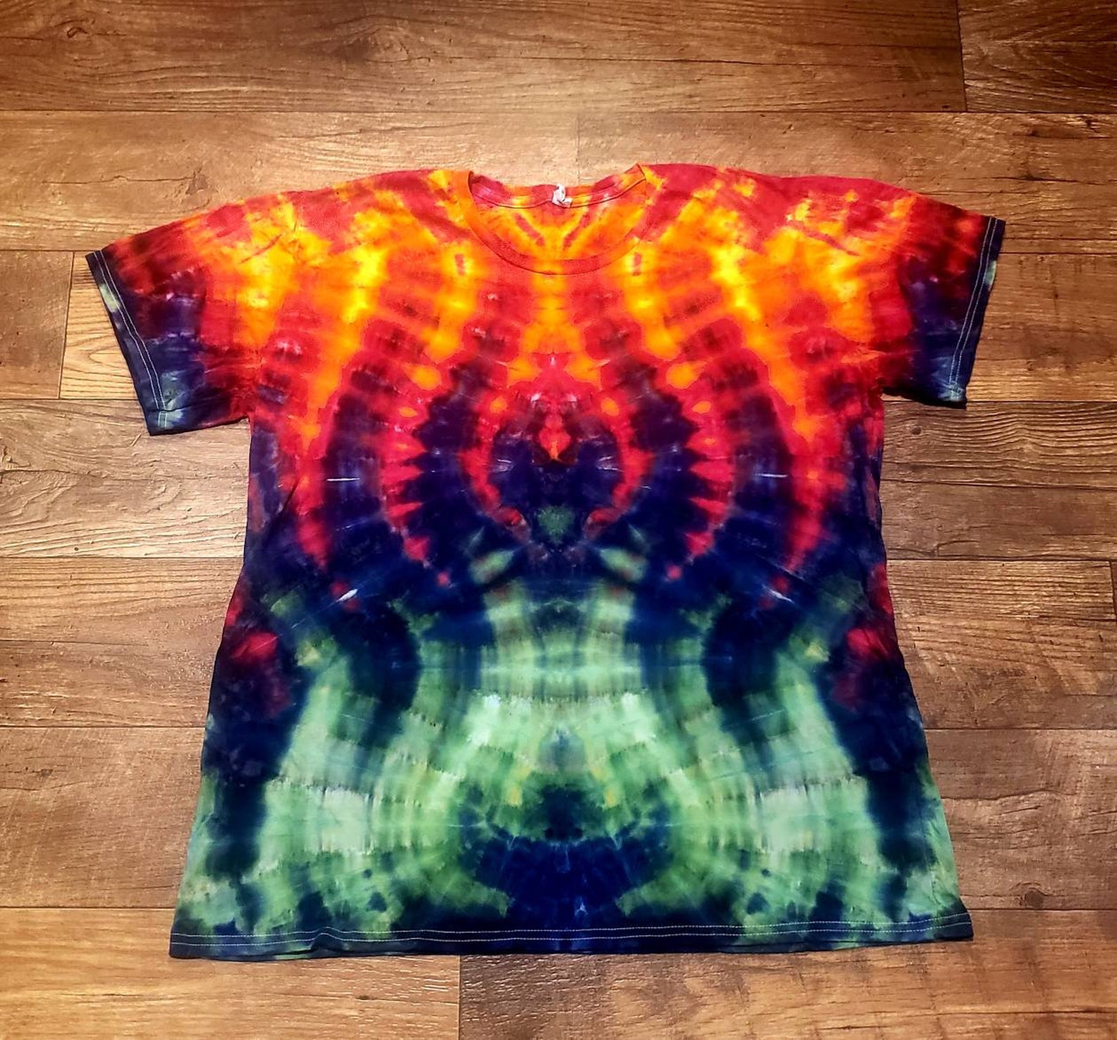 Hand Dyed Tie Dye Unisex 3XL Adult 3XL Flame Tshirt Etsy