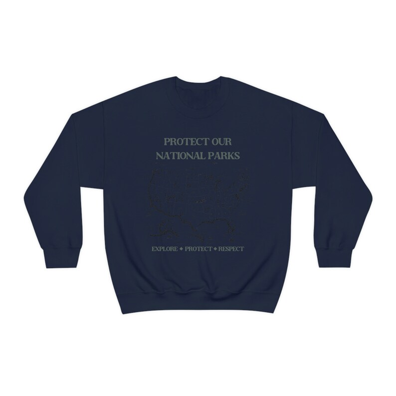 National Parks Map Crewneck Sweatshirt: Retro Camping Clothes image 8