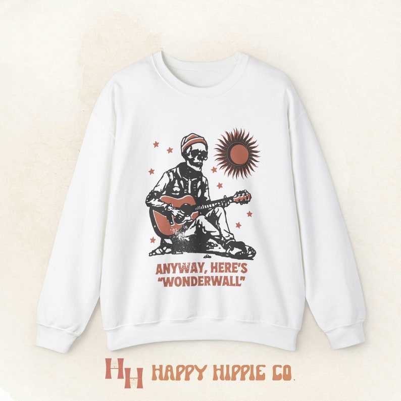 Y2K Aesthetic Grunge Oversized Skeleton Sweatshirt Indie Music Lyrics