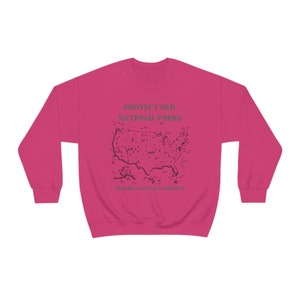 National Parks Map Crewneck Sweatshirt: Retro Camping Clothes image 5