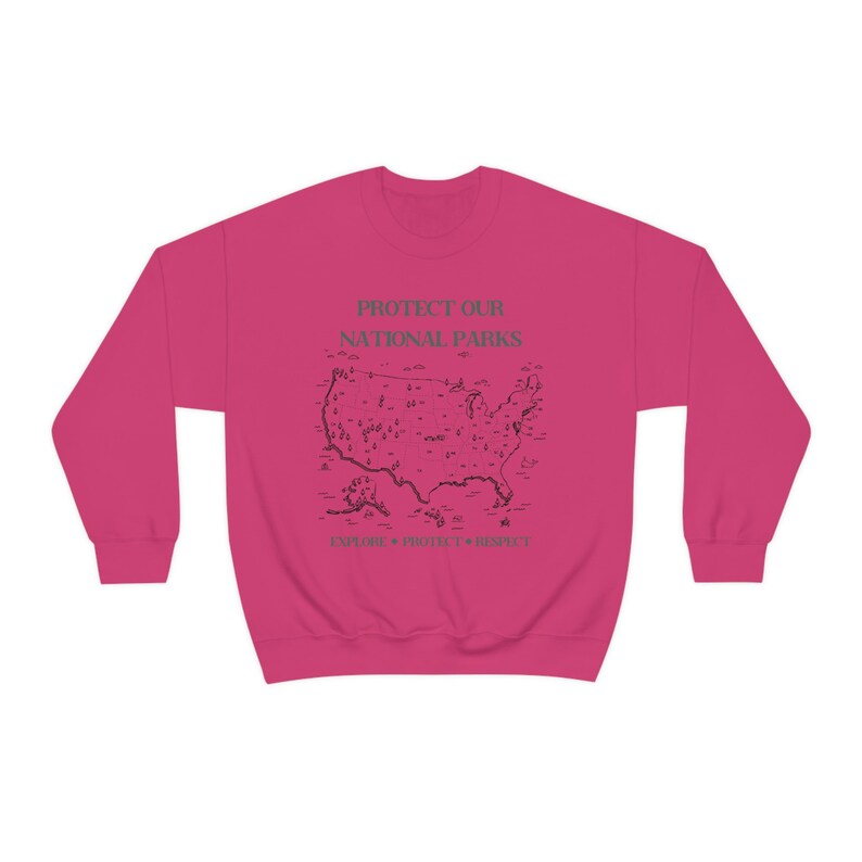 National Parks Map Crewneck Sweatshirt: Retro Camping Clothes image 5