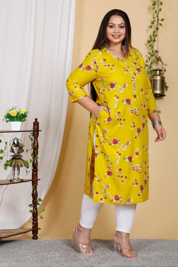 fcity.in - Stylist Fitting Very Beautiful Designer Kurti Round Neck Neck  Collar