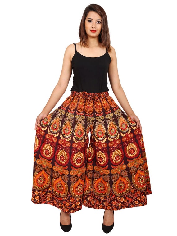 Buy Indian Wide Leg Palazzo Pants With Sequin Studs Online in India  Etsy