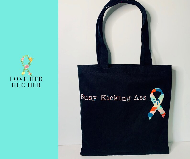 Tote Bag Cancer Chemo Women Men Ribbon Survivor Etsy
