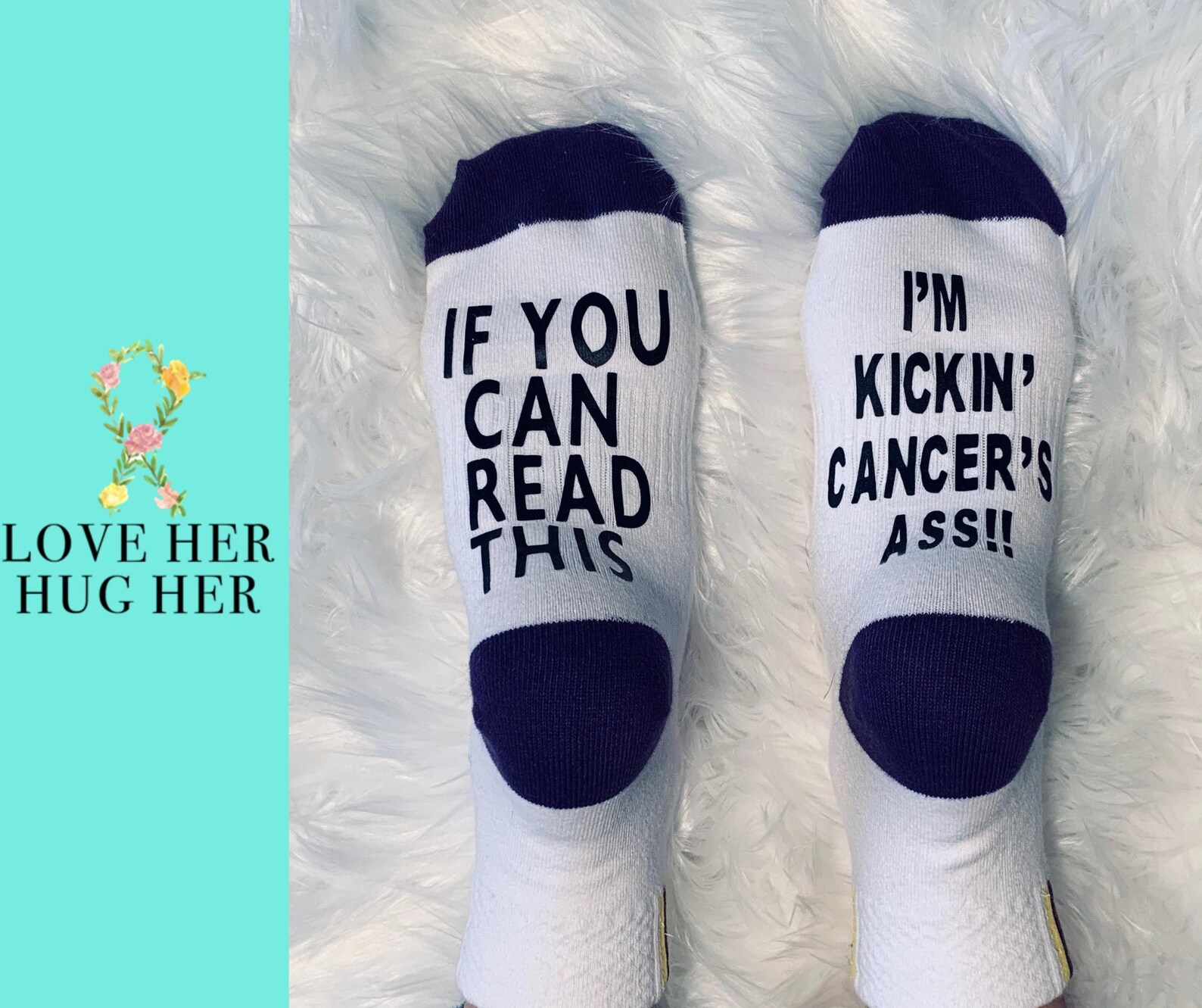 Socks Cancer Gift for Women Men Cozy Lounge Socks for Chemo Etsy