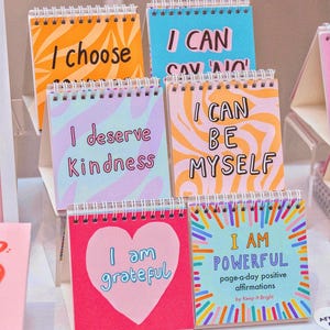 page-a-day affirmation easel | daily positive affirmations freestanding calendar