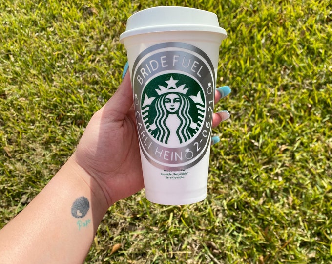 maid of honor cups Bridesmaids cup Bridesmaids proposal gift bridal party cups Starbucks hot cups