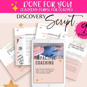 Coaching Call Sales Script Discovery Call Scripts for Coaches, Sales Call Script Template for Life Coach