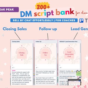 DM Sales Closing Scripts Bank for Coach, Coaching Tools Coaching ...