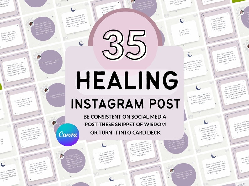 Healing Instagram Post Life Coach Healing Trauma CANVA Templates | Life ...