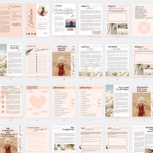 Self Love Workbook Canva Template Brandable Ecourse |doneforyou ...