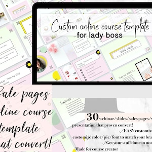 30 SALE PAGES that convert for Course Creator, Webinar Slide Deck Keynote, Powerpoint, Webinar Template, Canva templates