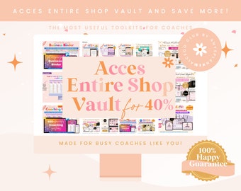 Entire Shop Access | All Brandable Coaching Program and Course, Canva Templates ,Trello Board, Spreadsheet-Limited Time Offer! For coaches,